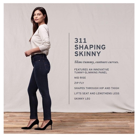 Levi’s, 311 Shaping Skinny Jeans, Color: Maui Views- Dark Indigo, Size 33 - Picture 4 of 4
